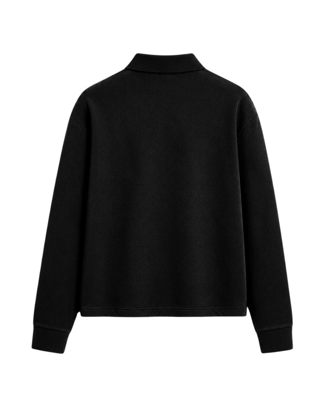 HASHWAY LONG SLEEVE POLO TEE - ALL BLACK