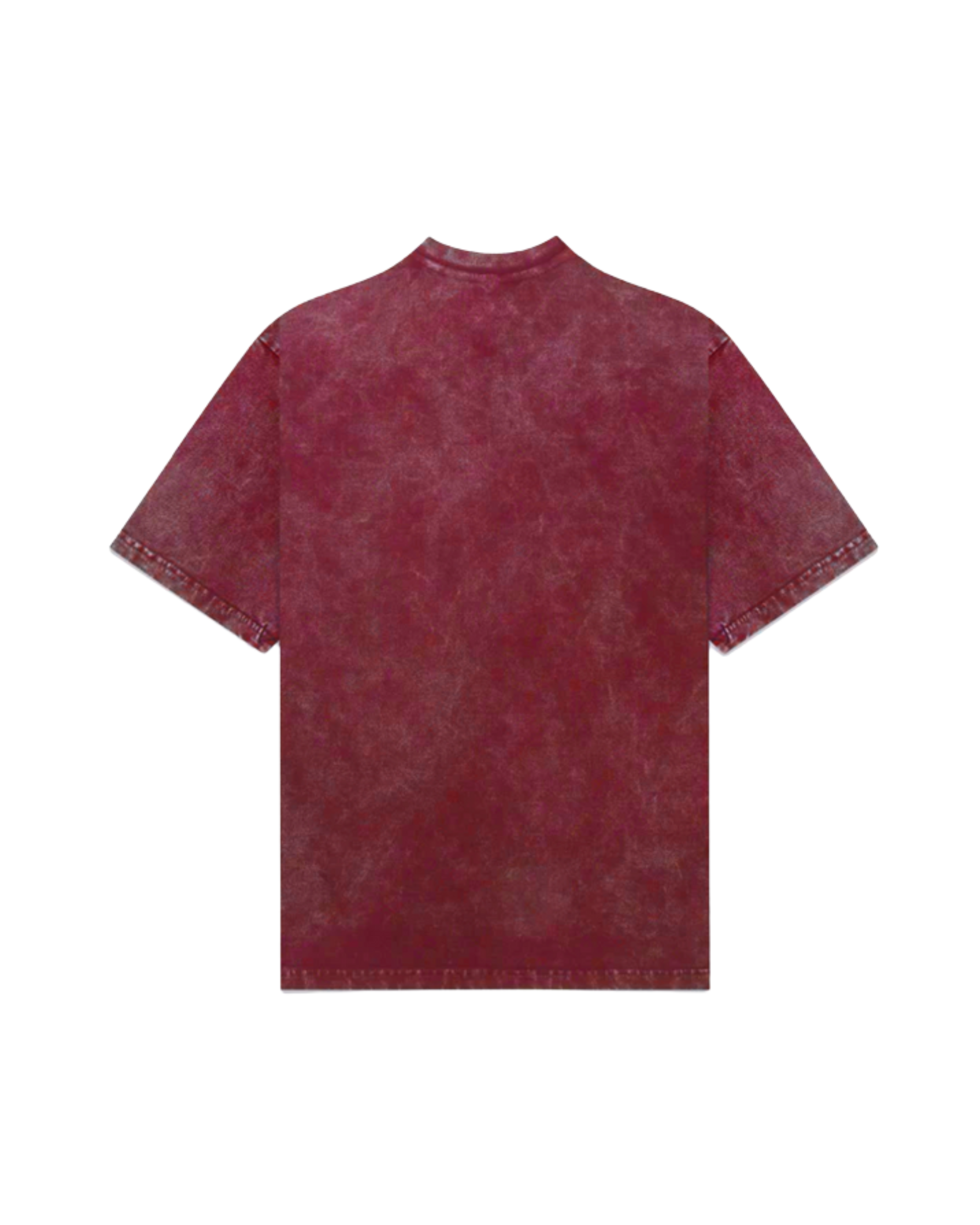 MAROON WASHED OVERSIZED T-SHIRT
