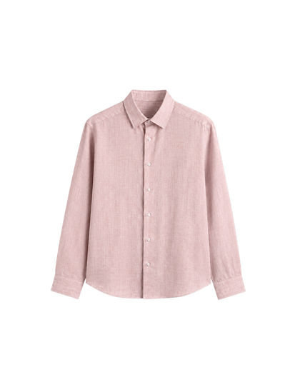 HASHWAY LINEN BLEND SHIRT - PINK