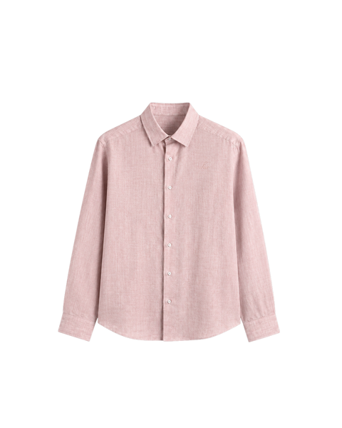 HASHWAY LINEN BLEND SHIRT - PINK