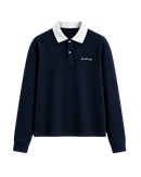 HASHWAY LONG SLEEVE POLO TEE - NAVY