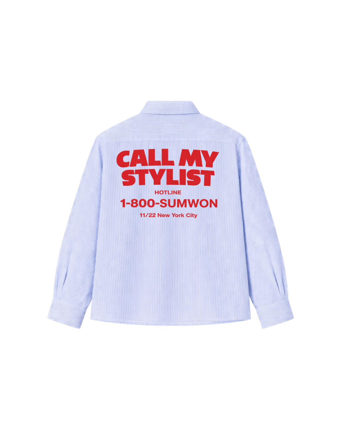 HASHWAY CALL MY STYLISH STRIPED SHIRT - SKY BLUE