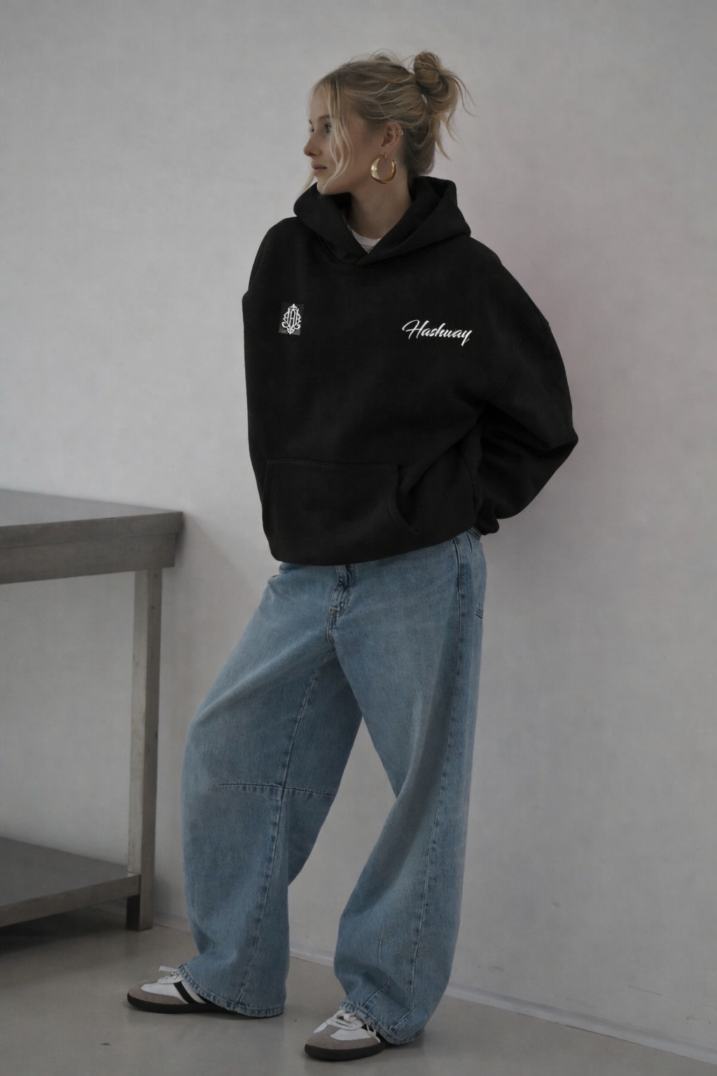 HASHWAY ICONIC BANDANA HOODIE - BLACK