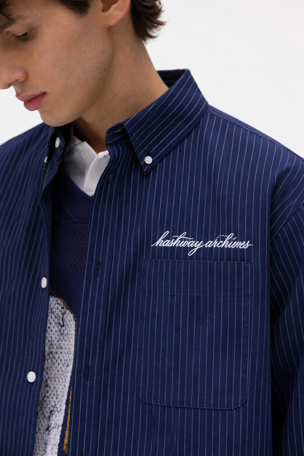 HASHWAY ARCHIVES OXFORD SHIRT - BLUE