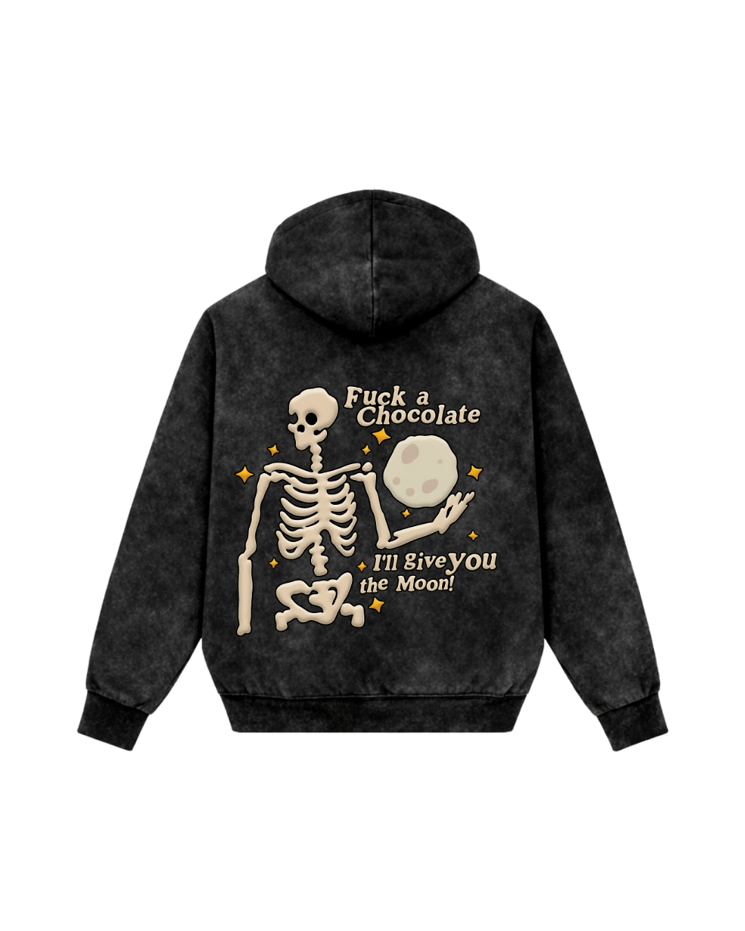 FUCK A CHOCOLATE HOODIE - FADED BLACK