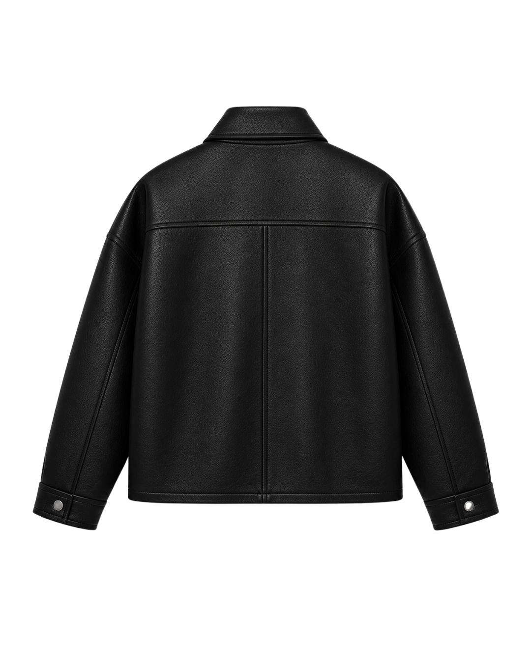 HASHWAY VEGAN LEATHER JACKET - BLACK