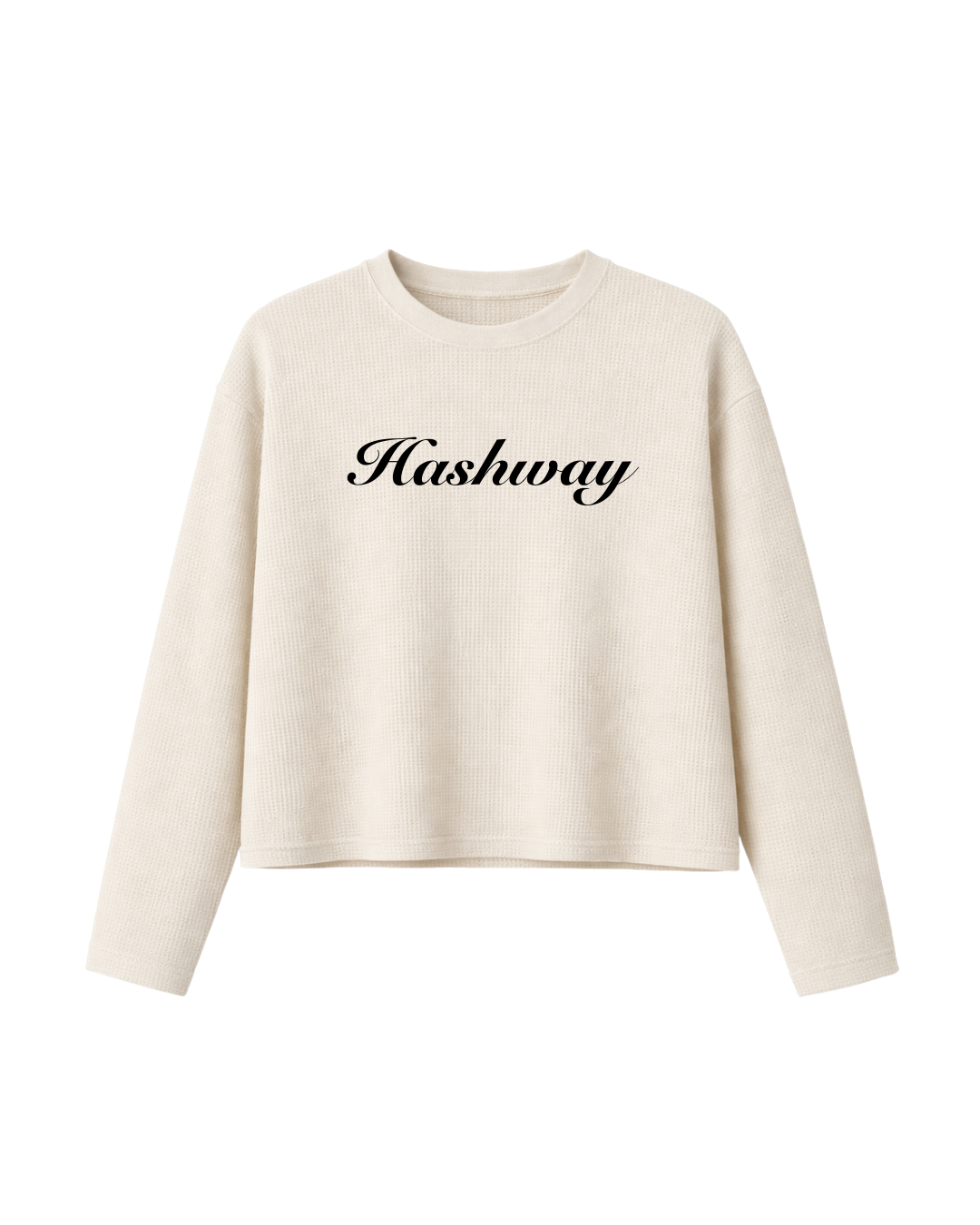 HASHWAY 'BAD HABITS' WAFFLE T-SHIRT - OFF WHITE