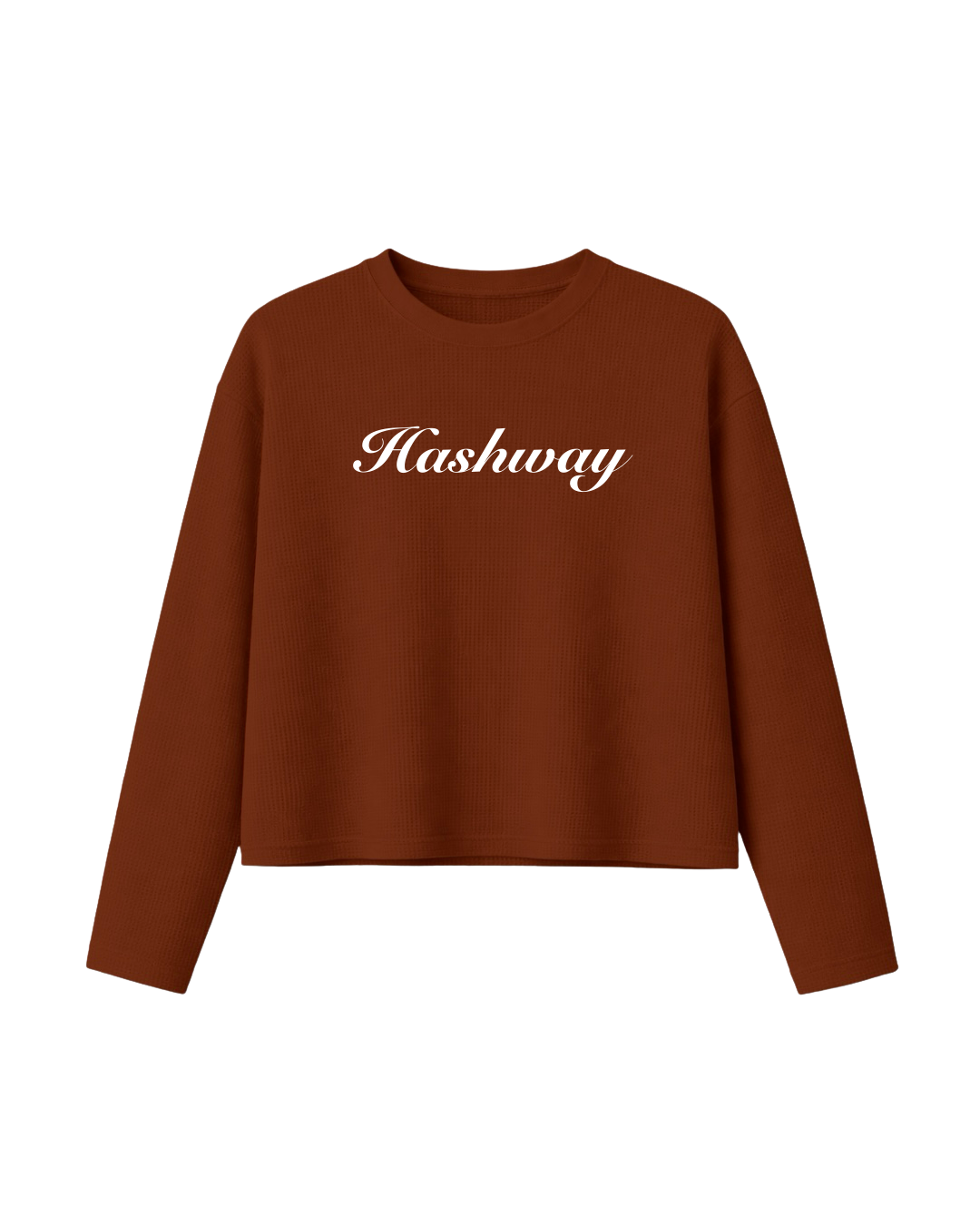 HASHWAY 'SYSTEM HAS FAILED' WAFFLE T-SHIRT - BROWN