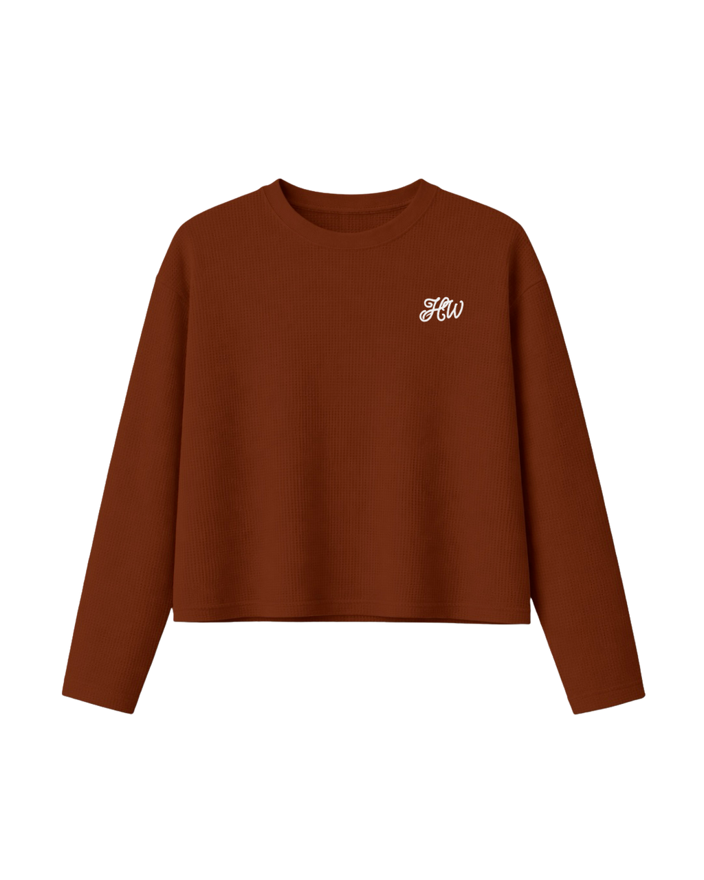HASHWAY CLASSIC WAFFLE T-SHIRT - BROWN