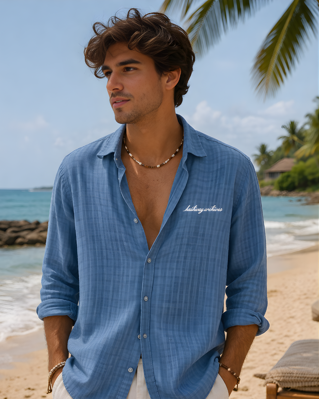 HASHWAY ARCHIVES RESORT AIRWEAVE SHIRT - HORIZON
