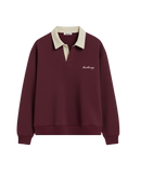 HASHWAY CLASSIC POLO SWEATSHIRT - WINE