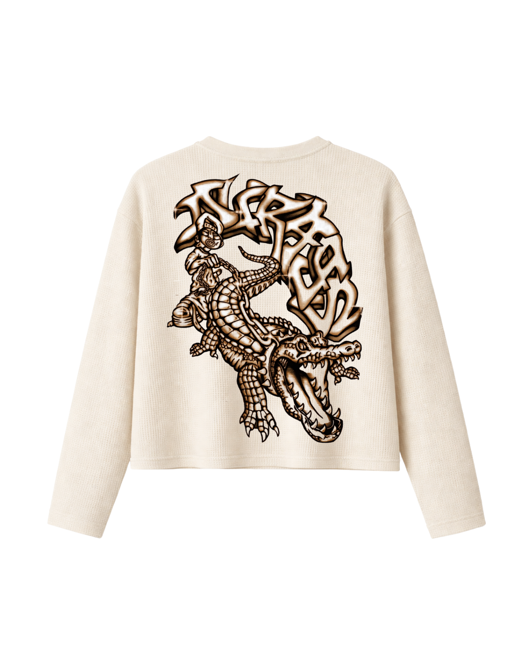 HASHWAY PREDATOR WAFFLE T-SHIRT - OFF WHITE