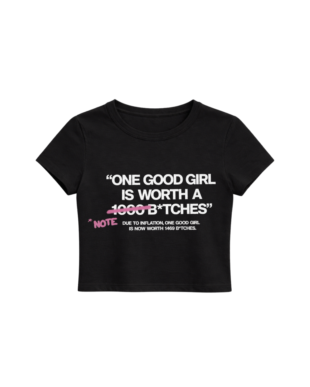 BOLD NOT BABY TEE - BLACK