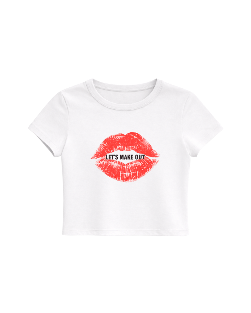 MAKEOUT MUSE BABY TEE - WHITE