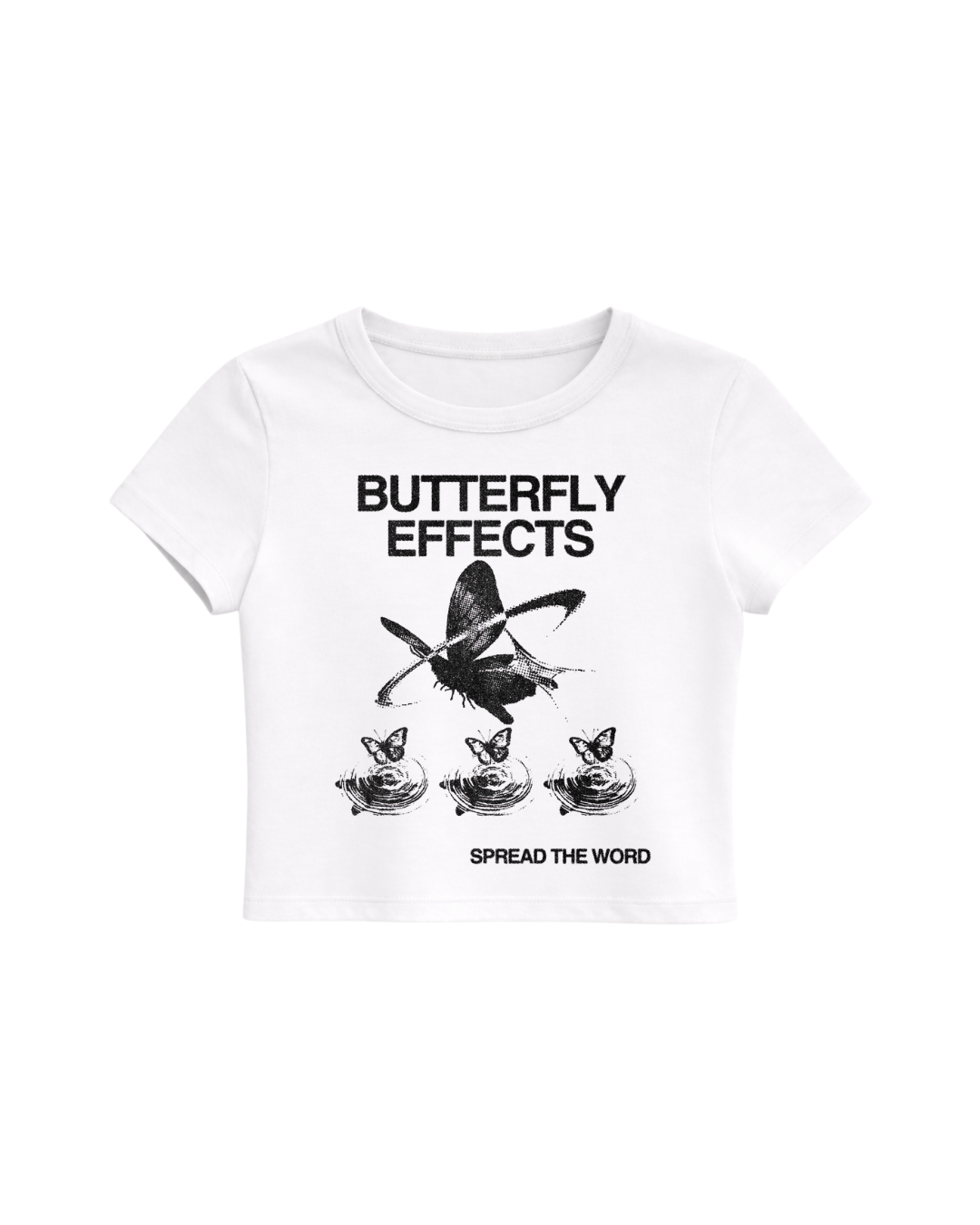 BUTTERFLY EFFECTS BABY TEE - WHITE