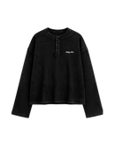 HASHWAY ARCHIVES EMBROIDERED HENLEY TEE - ACID WASH
