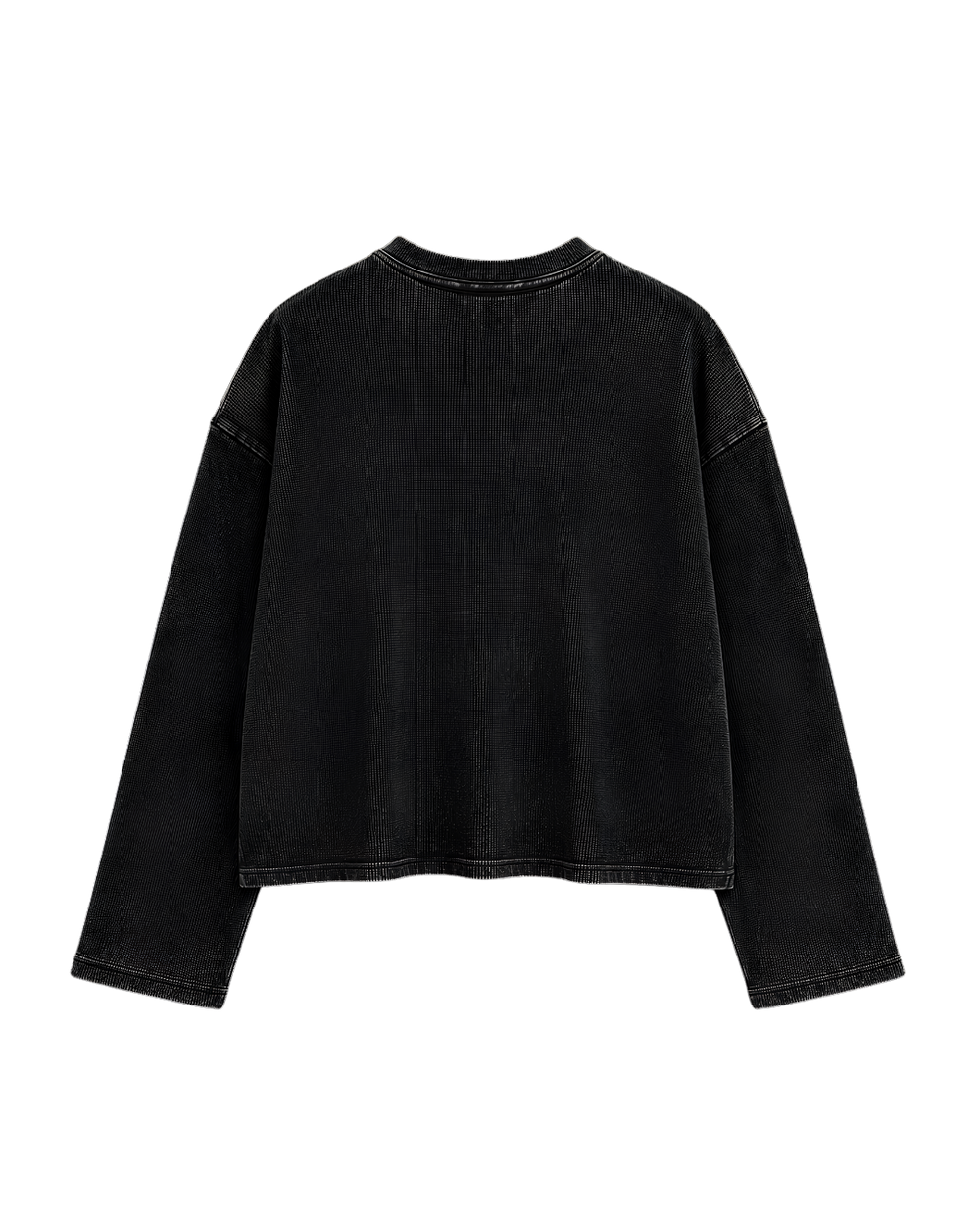 HASHWAY ARCHIVES EMBROIDERED HENLEY TEE - ACID WASH