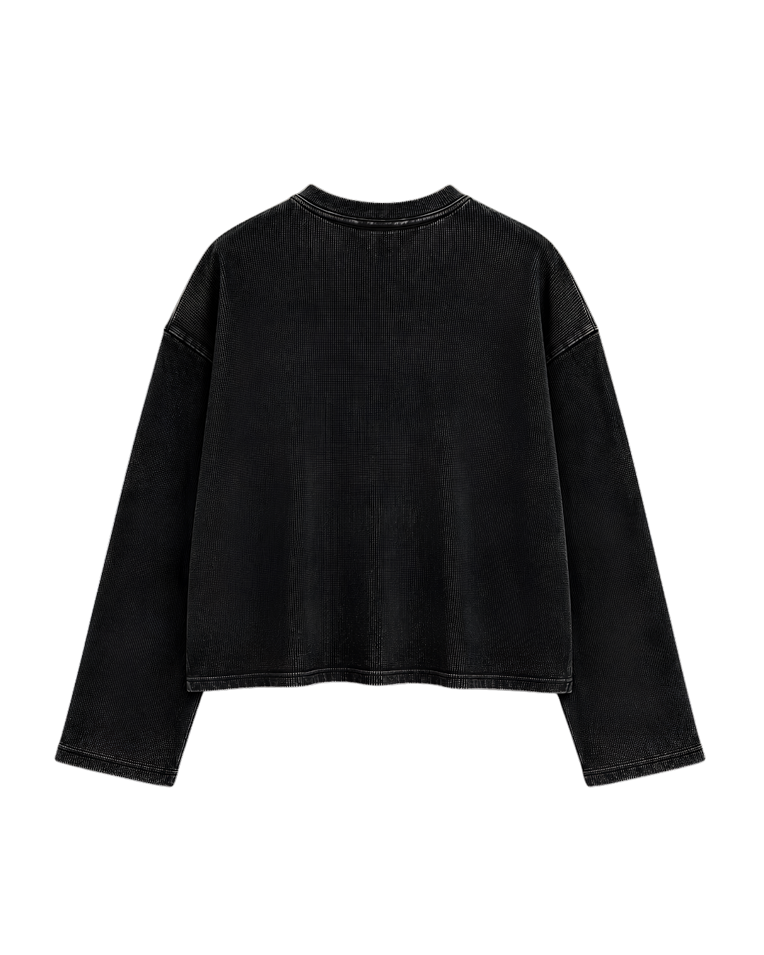 HASHWAY ARCHIVES EMBROIDERED HENLEY TEE - ACID WASH