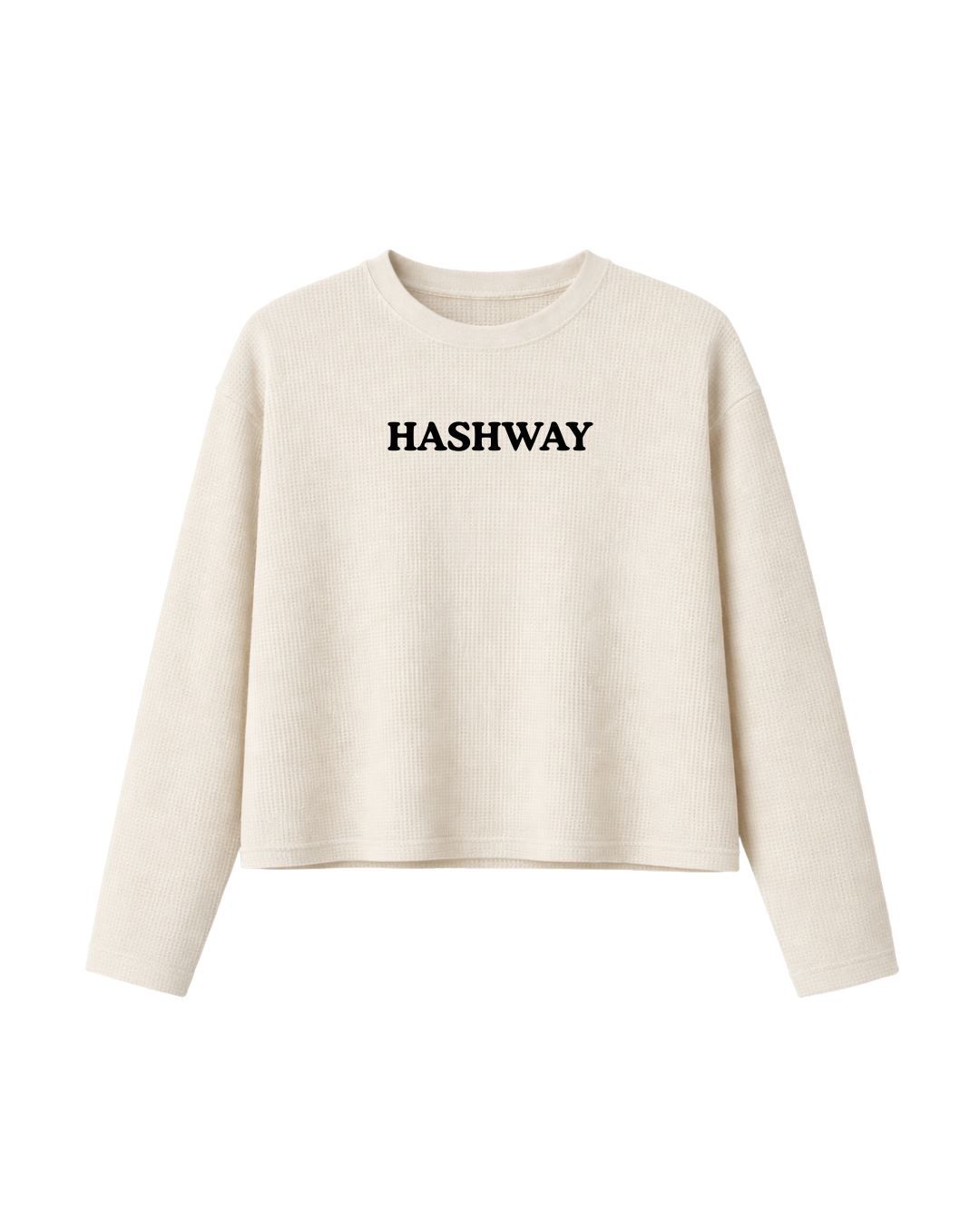 HASHWAY 'FIRE IGNITE' WAFFLE TEE - OFF WHITE