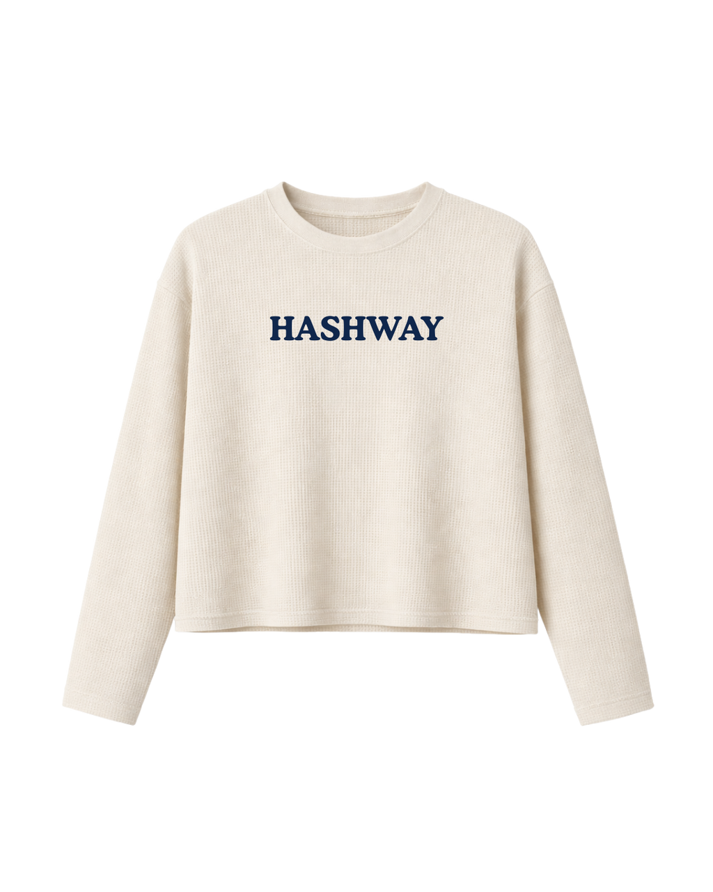HASHWAY 'FOCUS' WAFFLE T-SHIRT - BLACK