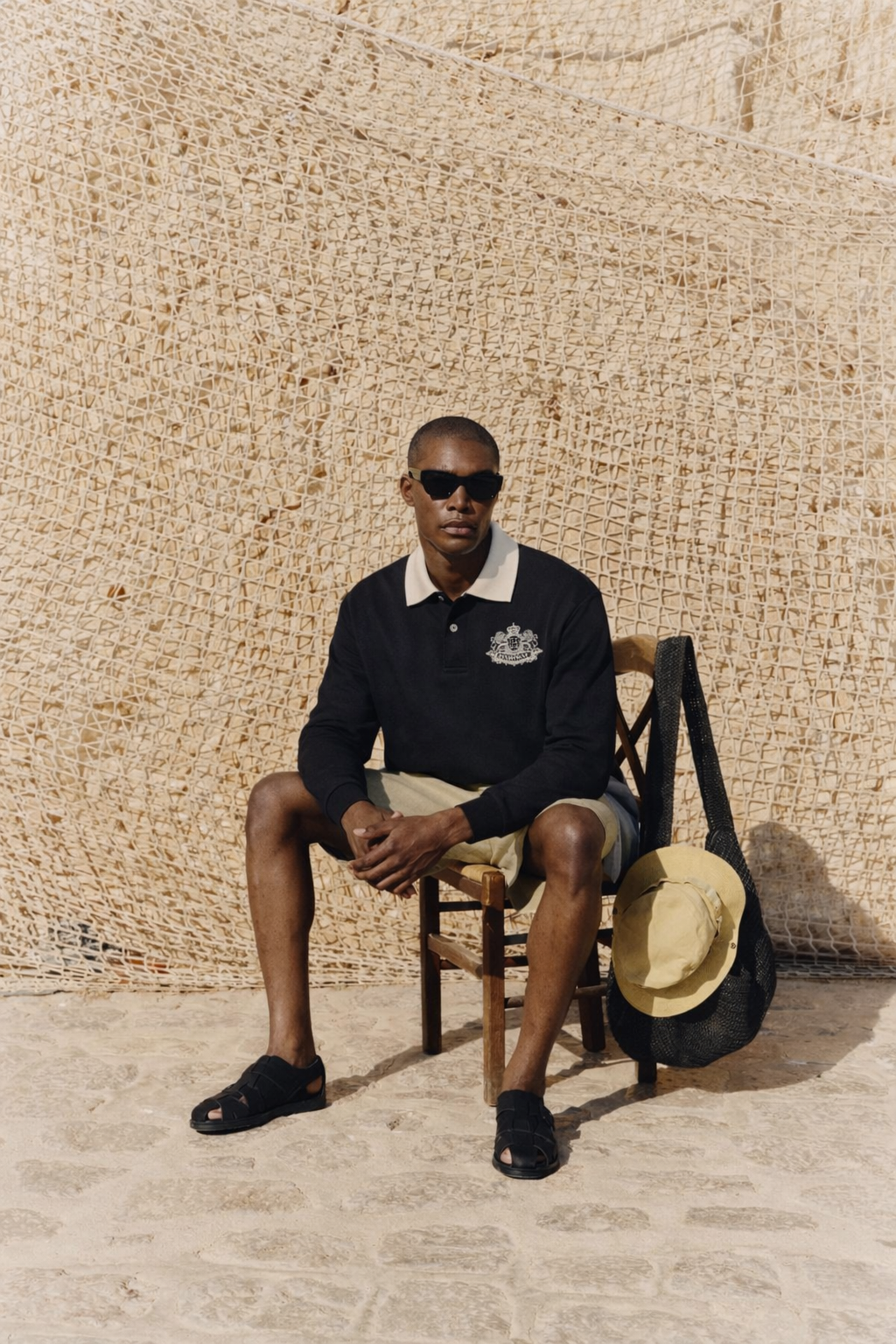 HASHWAY SUMMER CLUB POLO T-SHIRT - BLACK