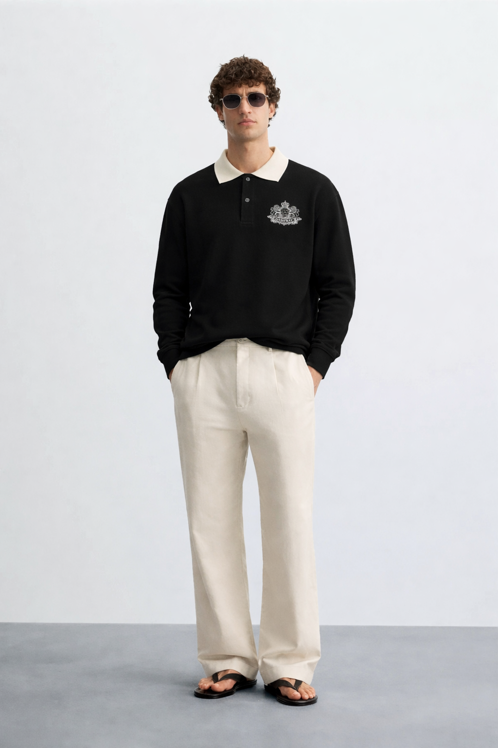 HASHWAY SUMMER CLUB POLO T-SHIRT - BLACK