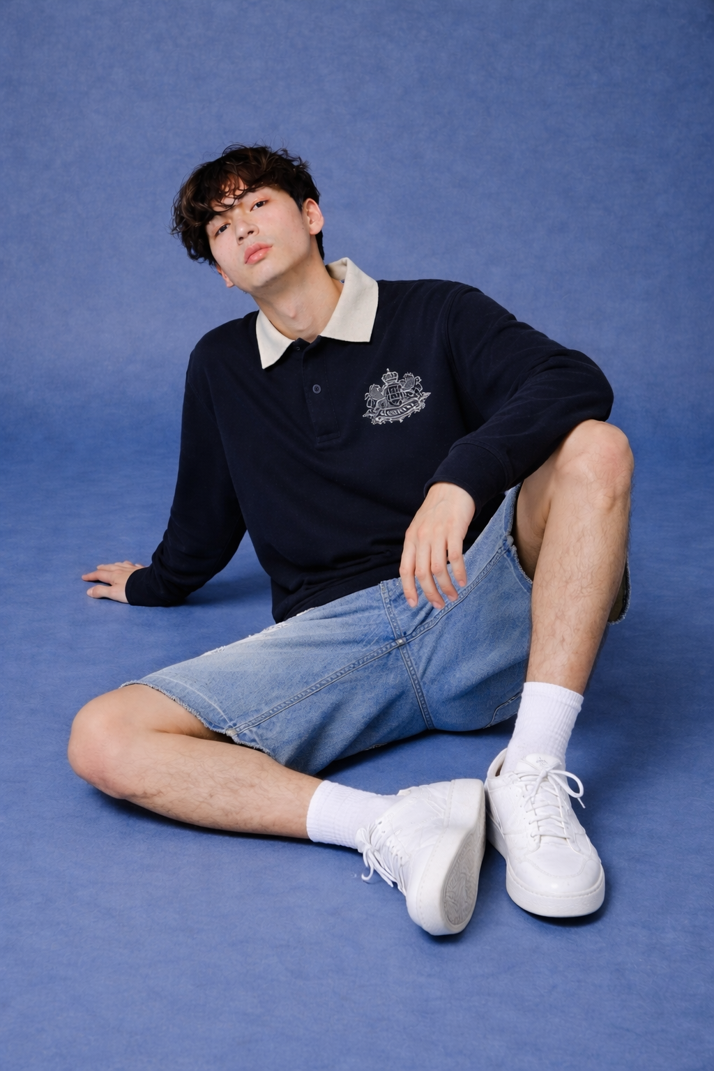 HASHWAY SUMMER CLUB POLO T-SHIRT - NAVY BLUE