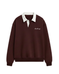 HASHWAY CLASSIC POLO SWEATSHIRT - WINE