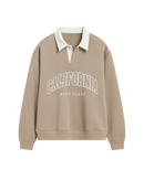 CALIFORNIA  POLO SWEATSHIRT - BEIGE
