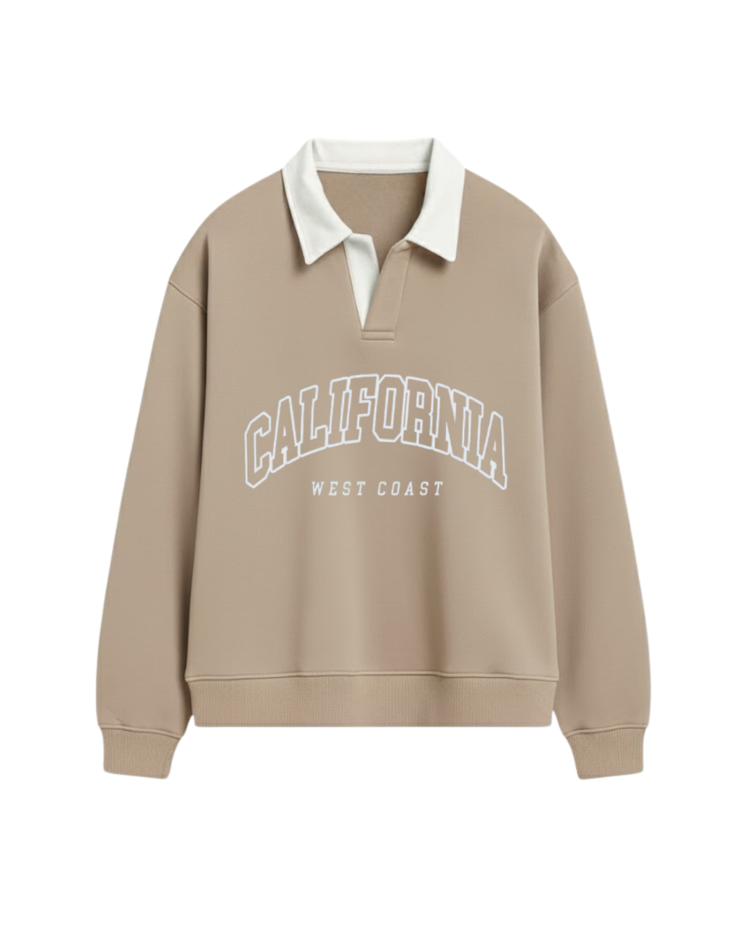 CALIFORNIA  POLO SWEATSHIRT - BEIGE