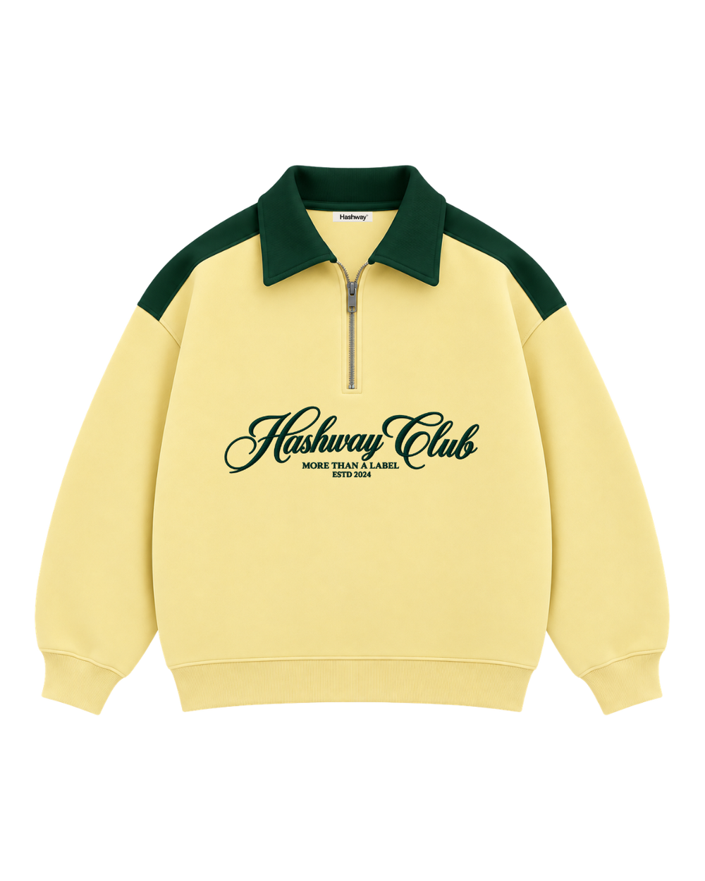 HASHWAY CLUB EMBROIDERED SWEATSHIRT - BUTTER YELLOW