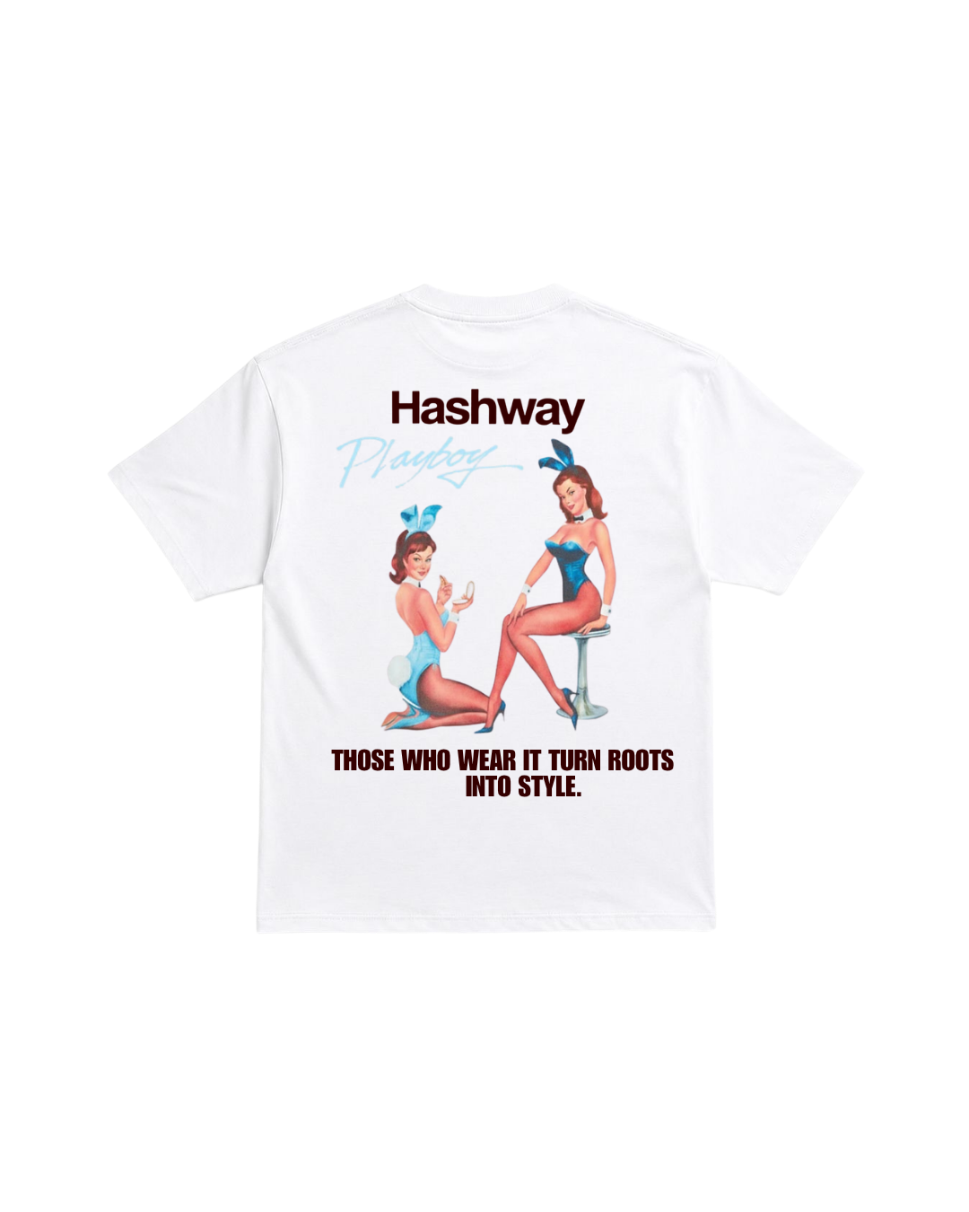 PLAYBOY ROOTS OVERSIZED TEE - WHITE