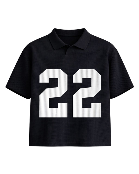 CLUB 22 HASHWAY POLO WAFFLE TEE