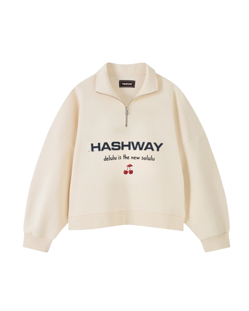 HASHWAY QUARTER ZIP - MARSHMALLOW