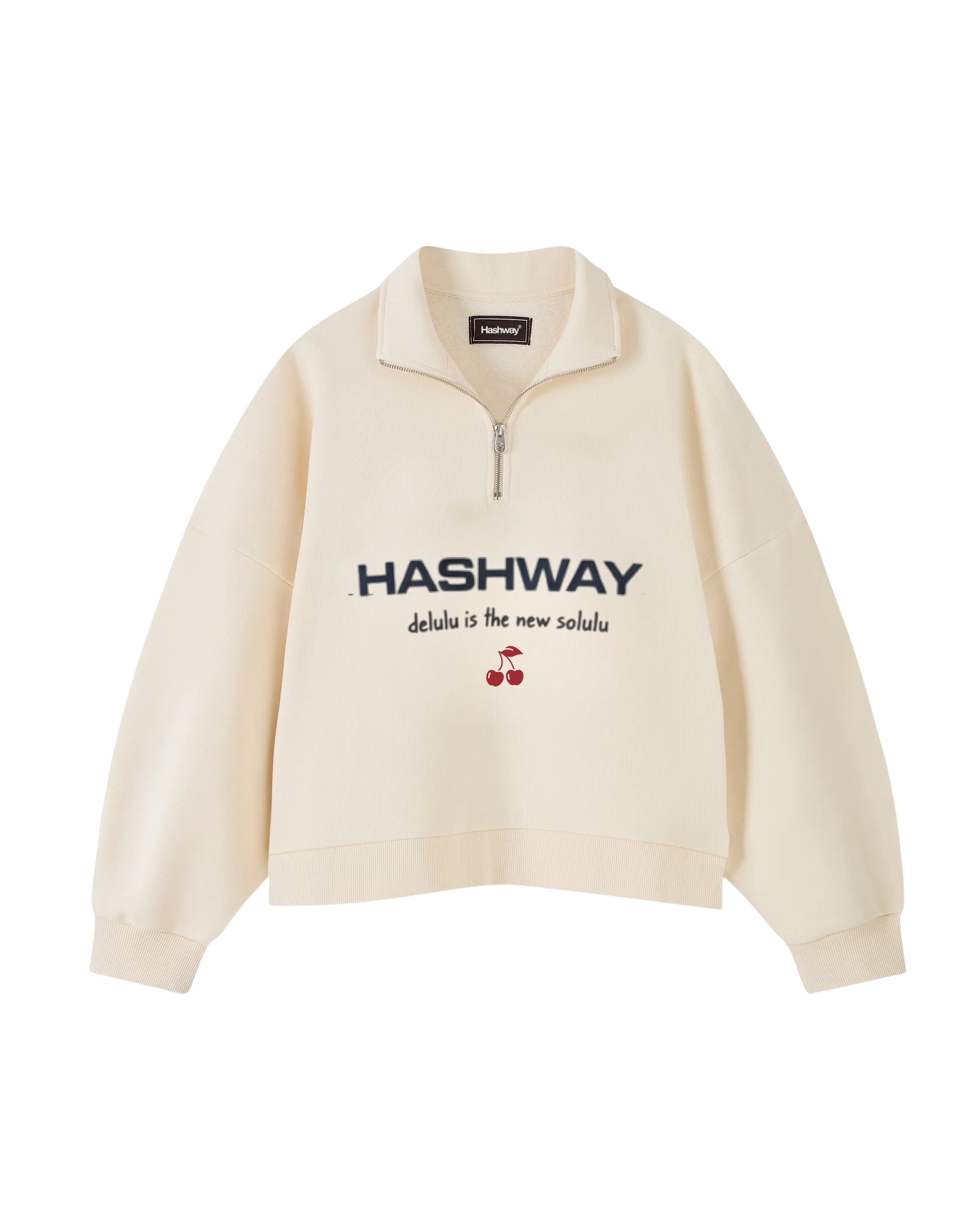 HASHWAY QUARTER ZIP - MARSHMALLOW
