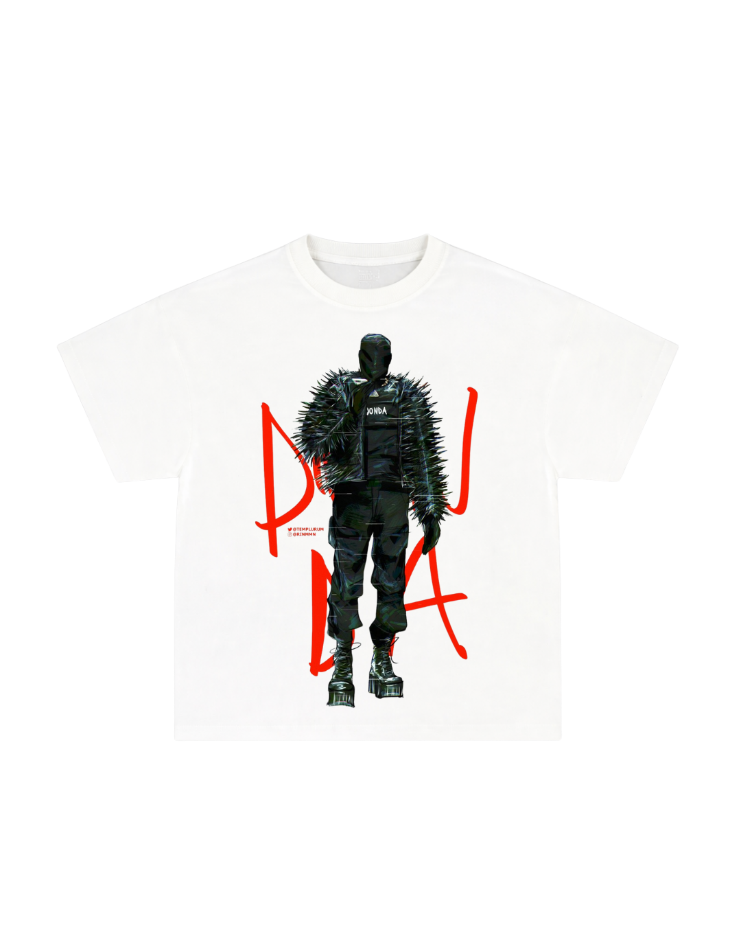 KANYE WEST RED SCRIPT DONDA T-SHIRT