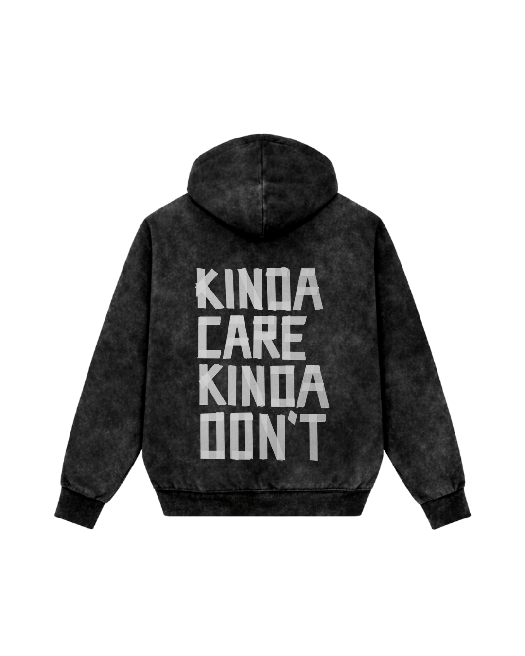 KINDA CARE KINDA DON’T ACID WASH HOODIE