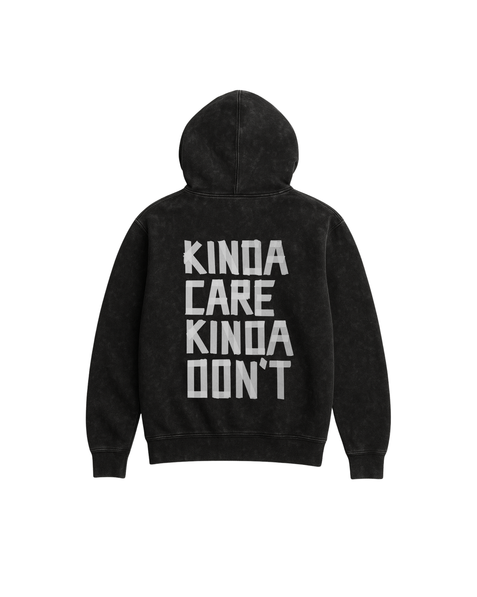 KINDA CARE KINDA DON’T ACID WASH HOODIE