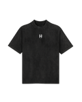 BLACK WASHED OVERSIZED T-SHIRT