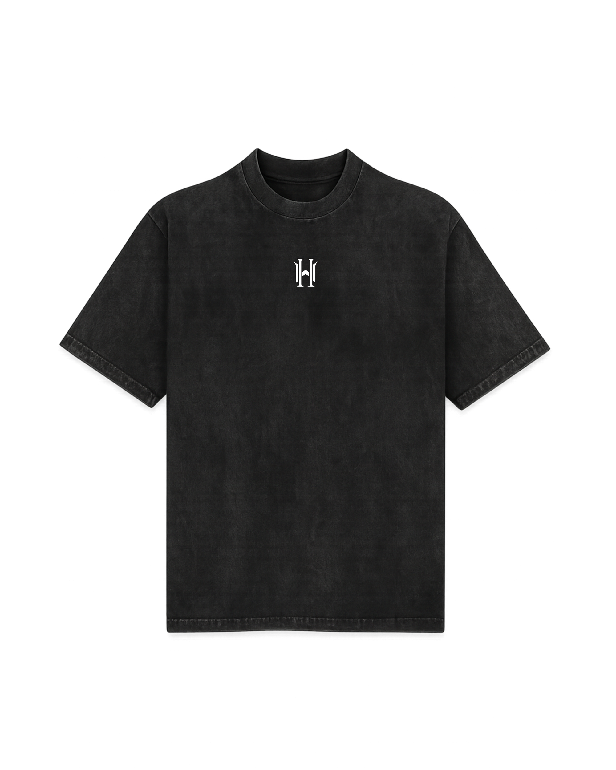 BLACK WASHED OVERSIZED TEE