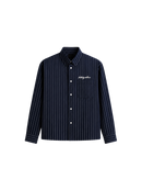 HASHWAY ARCHIVES EMBROIDERED STRIPED SHIRT - NAVY