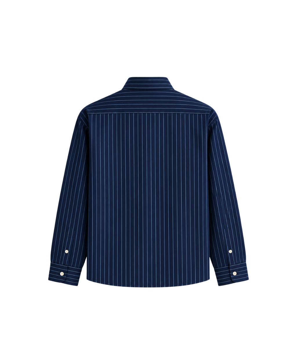 HASHWAY ARCHIVES EMBROIDERED STRIPED SHIRT - NAVY