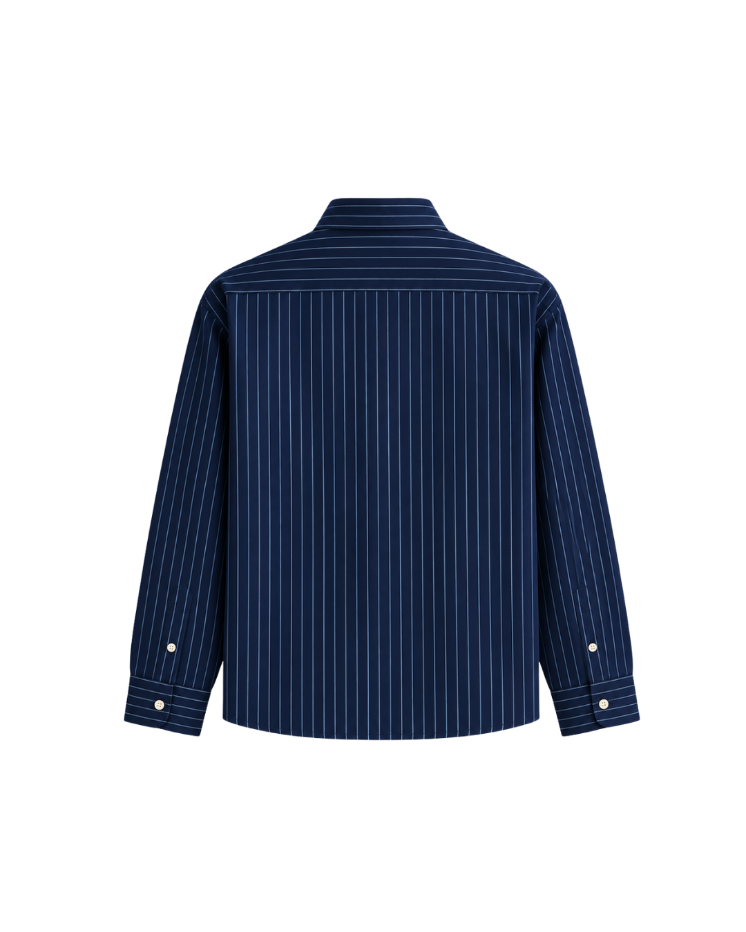 HASHWAY ARCHIVES OXFORD EMBROIDERED STRIPED SHIRT - NAVY