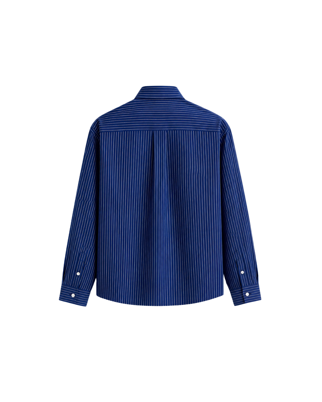 HASHWAY ARCHIVES EMBROIDERED STRIPED SHIRT - NAVY