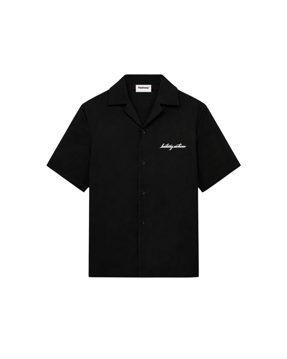 HASHWAY ARCHIVES BOWLING SHIRT - BLACK