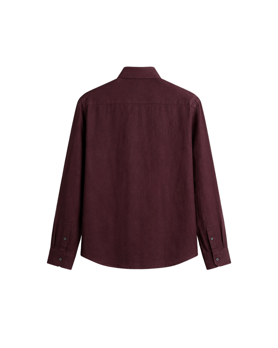 HASHWAY ARCHIVES LINEN EMBROIDERED SHIRT - DARK BURGANDY