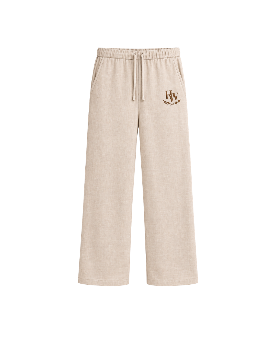 HASHWAY EMBROIDERED LINEN PANTS