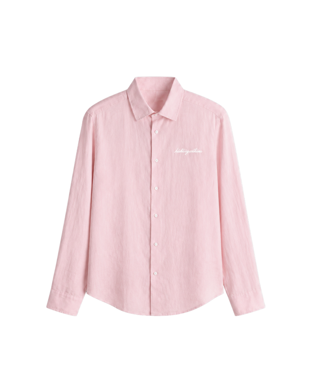 HASHWAY LINEN EMBROIDERED SHIRT - PINK