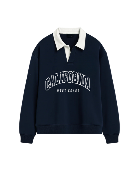 CALIFORNIA POLO SWEATSHIRT - NAVY