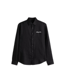 HASHWAY ARCHIVES LINEN EMBROIDERED SHIRT - BLACK